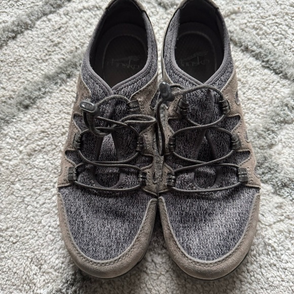 Dansko Holland Charcoal Gray leather Comfort Drawstring Sneaker Shoes 39 8.5 / 9 - Picture 3 of 11